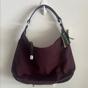 Lauren Ralph Lauren Brown Textured Hobo Bag